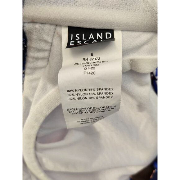 ISLAND ESCAPE Womens Costa Rica Underwire Beach Bliss Swim Top Size 8 NWT - Picture 8 of 8